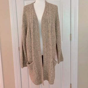 J.Jill Open Front Chunky Cardigan Long Sweater